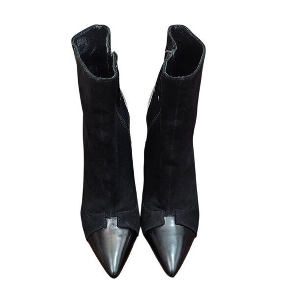 alice olivia black Suede Leather heeled Boots bootie size EU 40/US 9.5 - Picture 4 of 14